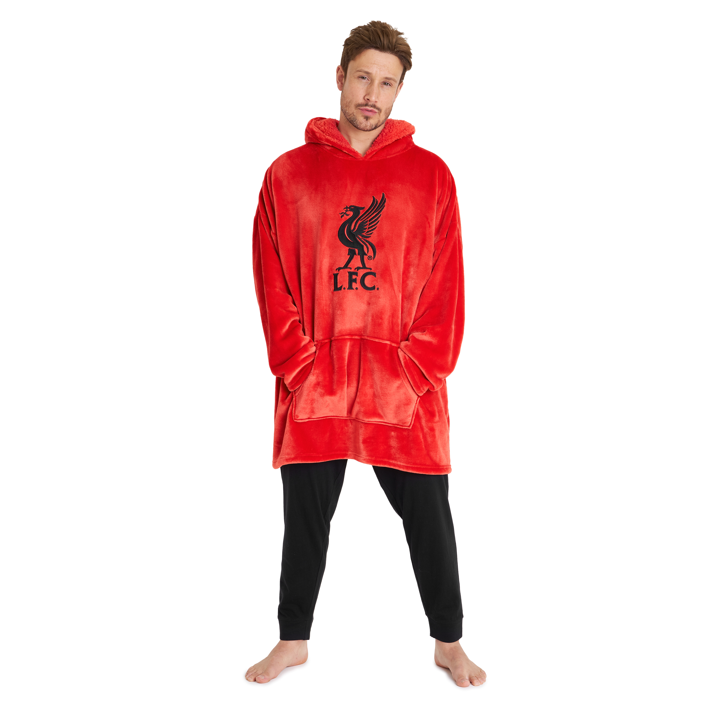 Liverpool F.C. Oversized Red Hoodie Blanket For Men, Official